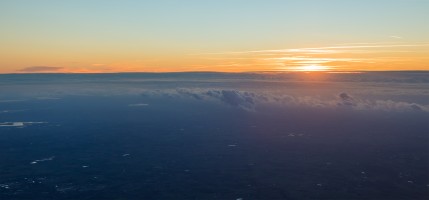 1. Skies with horizon, clouds and sun