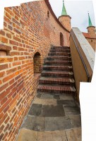 Historic building with walls, bricks and stairs