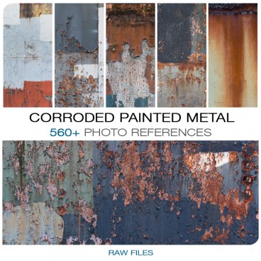 Corroded Painted Metal Photo Packs