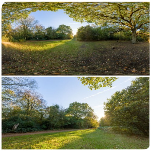 panorama hdri 360 completo sem costura fora de casa de concreto de férias  ou casas de