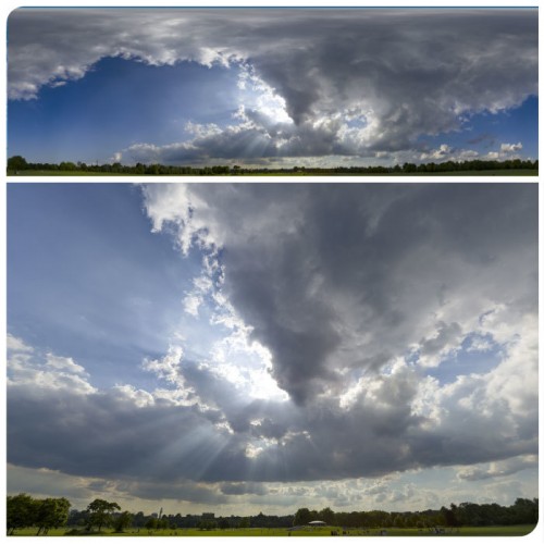 360 HDRI panorama of God Rays 4 in high 30k, 15k or 4k resolution ...