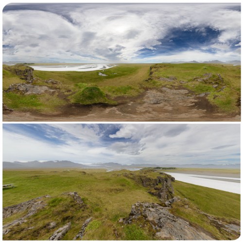 360 HDRI panorama of Iceland Landscape in 30k, 16k and 4k resolution