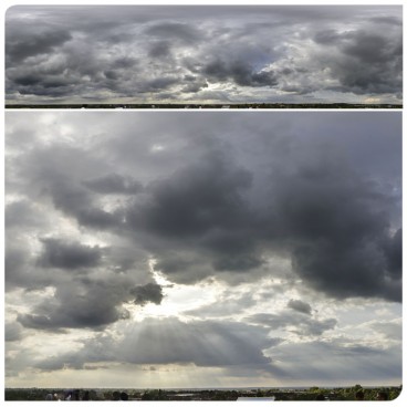 Stormy God Rays 0867 (30k) HDRI