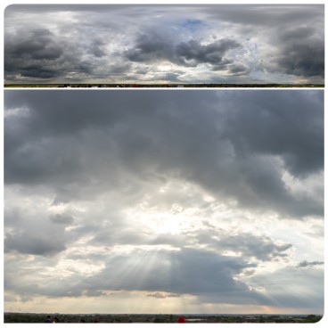 Stormy God Rays 1002 (30k) HDRI Panoramas