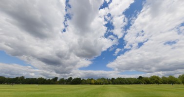 360 HDRI panorama of sunny clouds in high 30k, 15k or 4k resolution