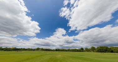 360 HDRI panorama of sunny clouds in high 30k, 15k or 4k resolution